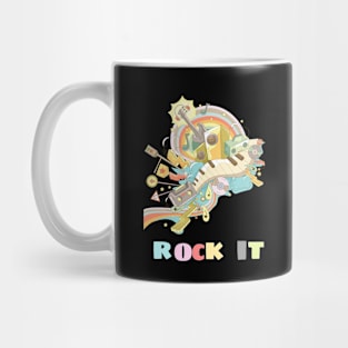 colorful cute music instruments anime rock it international music day music lover  design Mug